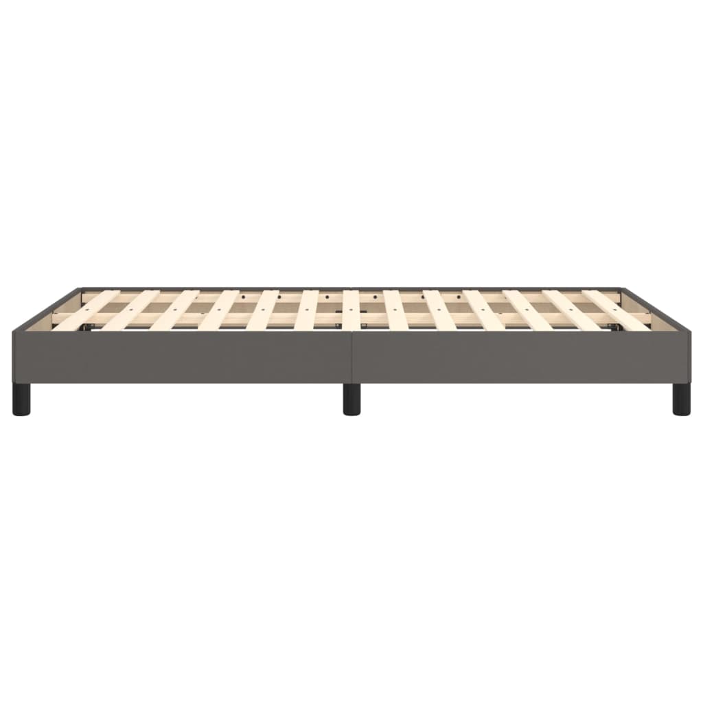 vidaXL Rama łóżka bez materaca szara 120x190 cm Skóra ekologiczna