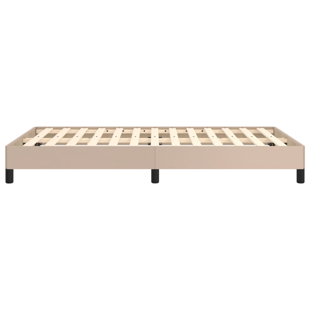 vidaXL Rama łóżka bez materaca cappuccino 120x190 cm Skóra ekologiczna
