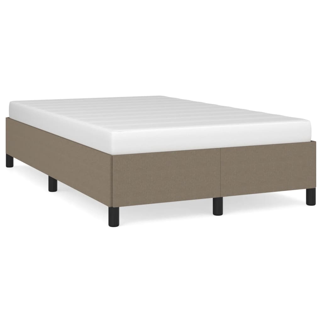 vidaXL Rama łóżka bez materaca, taupe, 120x190 cm, tkanina