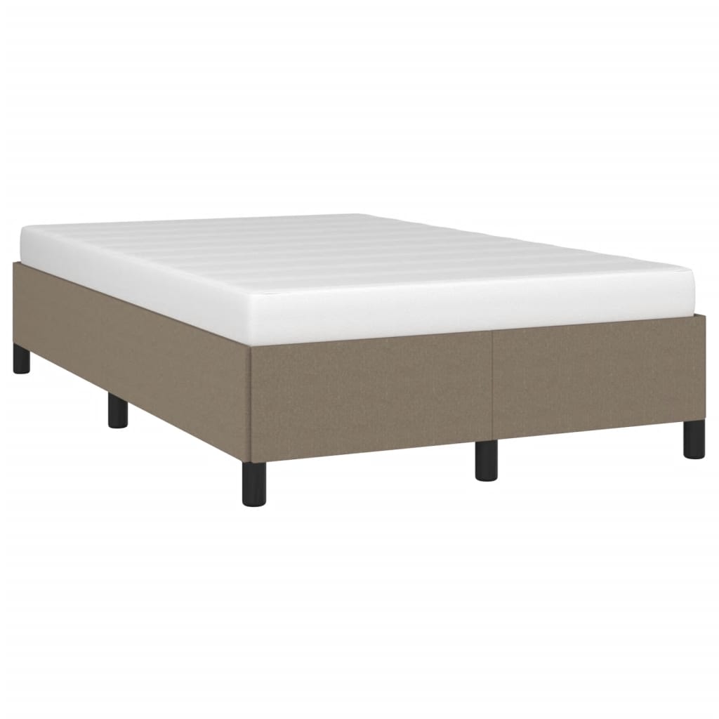 vidaXL Rama łóżka bez materaca, taupe, 120x190 cm, tkanina