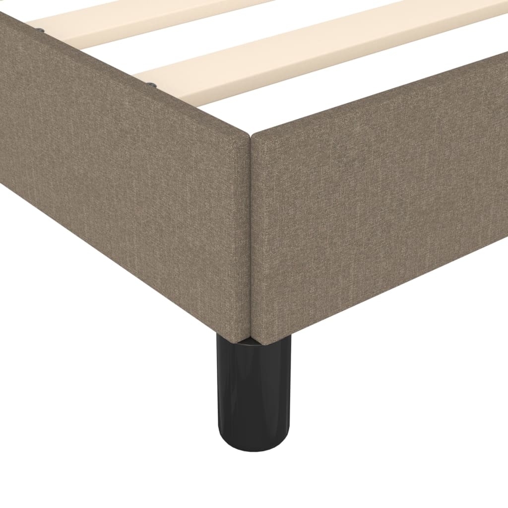 vidaXL Rama łóżka bez materaca, taupe, 120x190 cm, tkanina