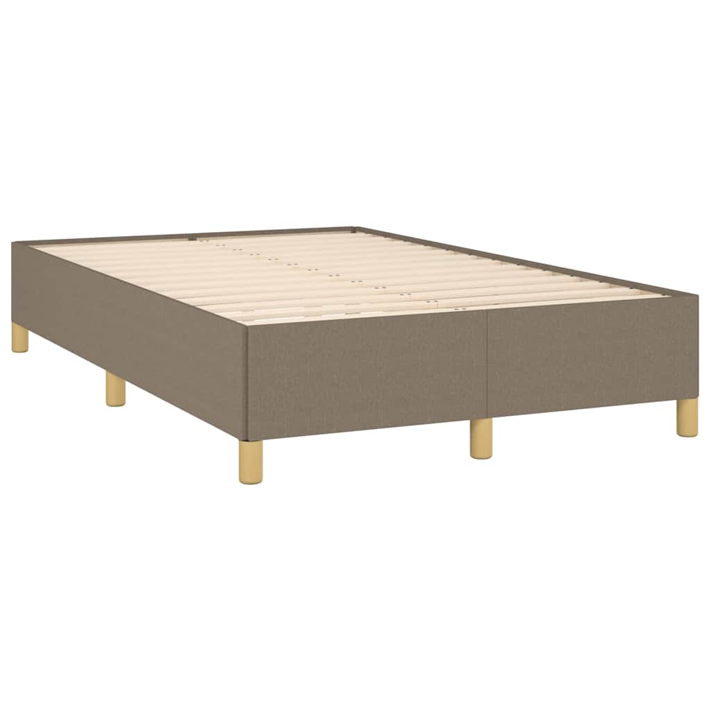vidaXL Rama łóżka bez materaca, taupe, 120x190 cm, tkanina