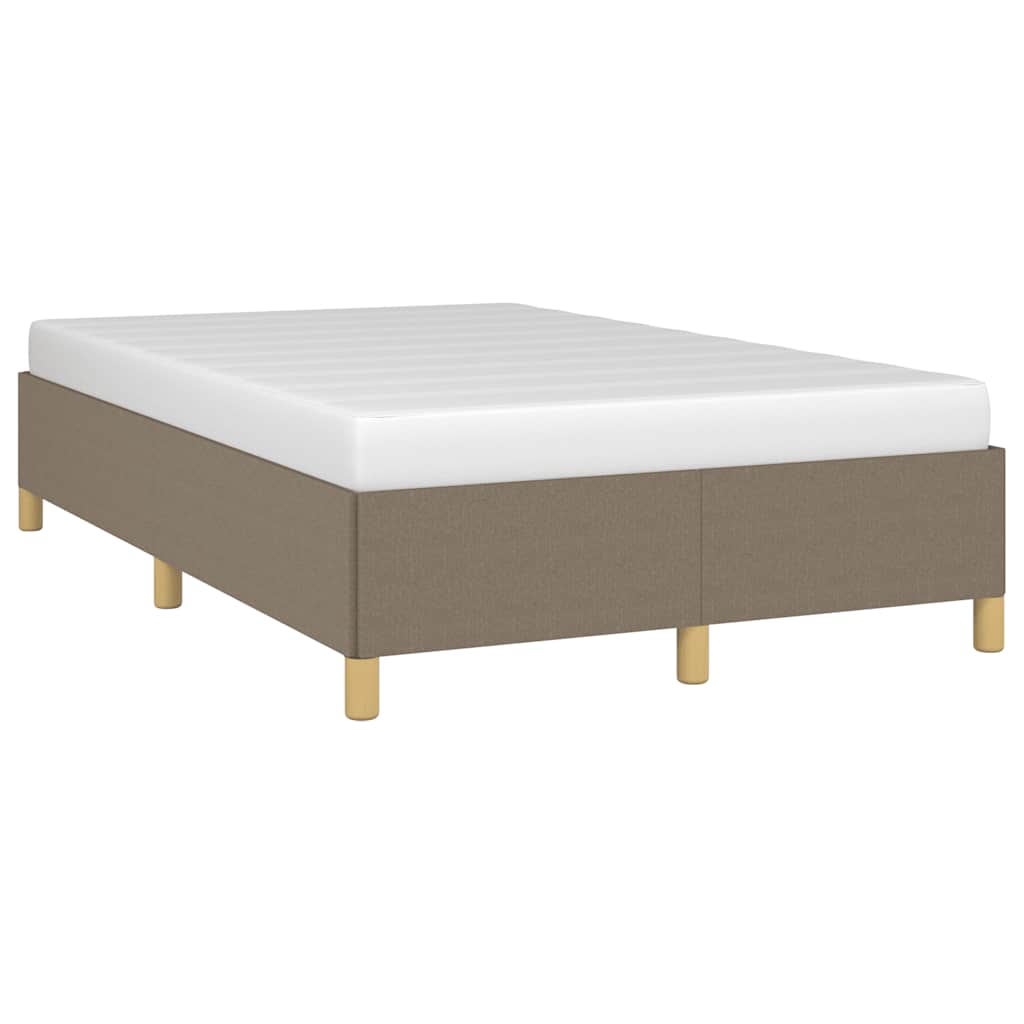 vidaXL Rama łóżka bez materaca, taupe, 120x190 cm, tkanina