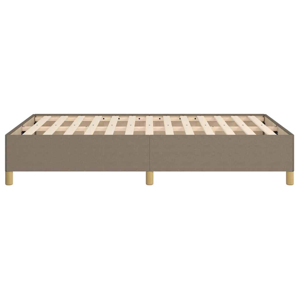 vidaXL Rama łóżka bez materaca, taupe, 120x190 cm, tkanina