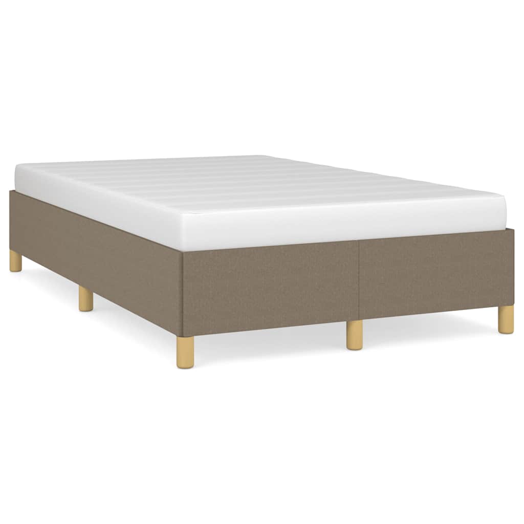 vidaXL Rama łóżka bez materaca, taupe, 120x190 cm, tkanina