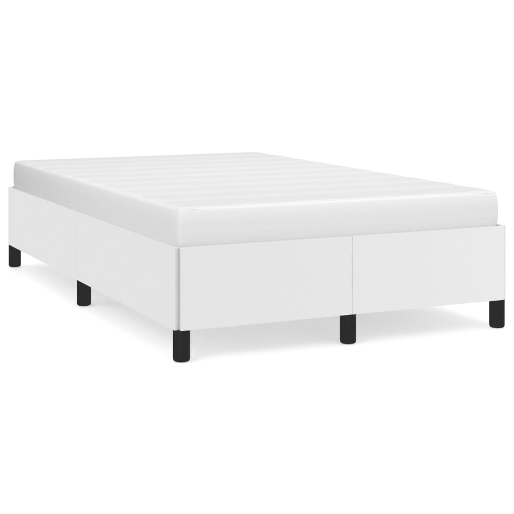 vidaXL Rama łóżka bez materaca biała 120x190 cm Skóra ekologiczna