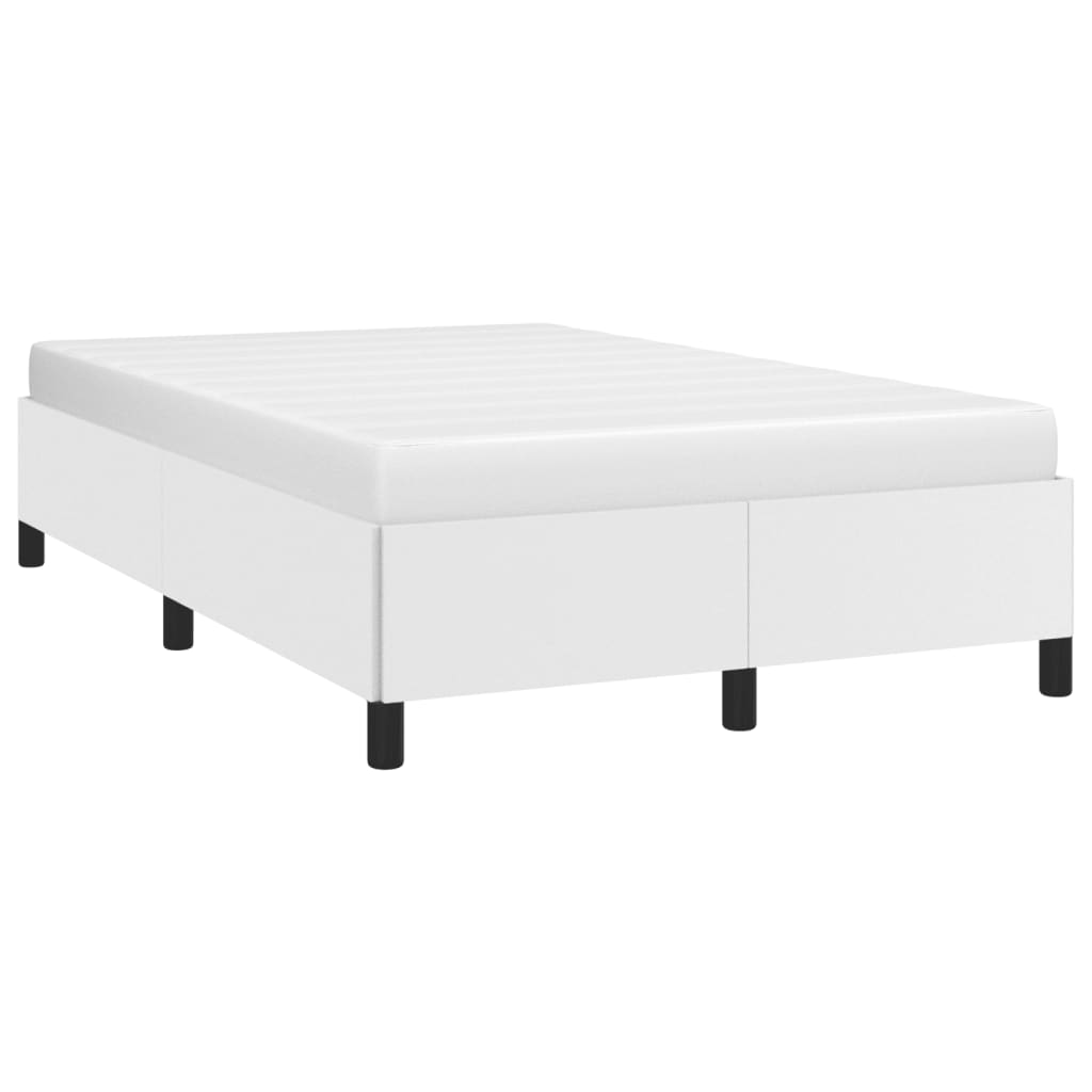 vidaXL Rama łóżka bez materaca biała 120x190 cm Skóra ekologiczna