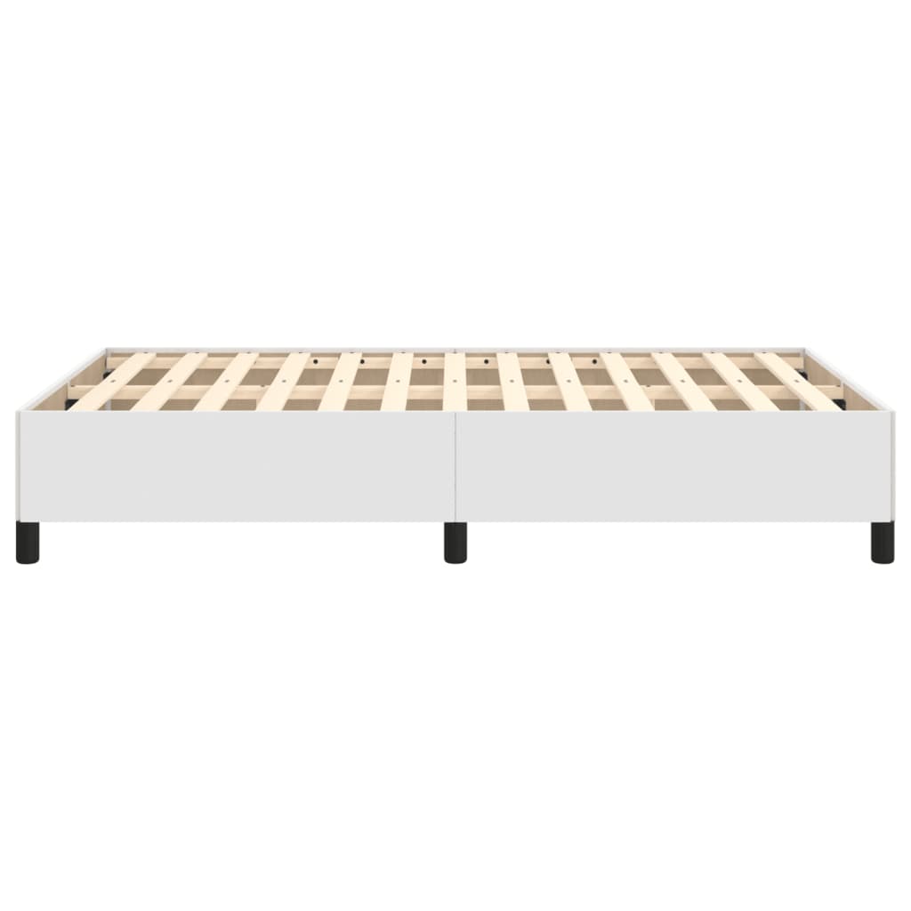 vidaXL Rama łóżka bez materaca biała 120x190 cm Skóra ekologiczna