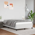 vidaXL Rama łóżka bez materaca biała 120x190 cm Skóra ekologiczna