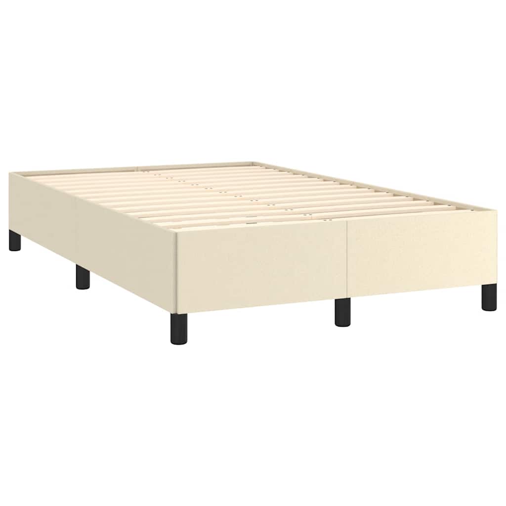 vidaXL Rama łóżka bez materaca Kremowa 120x190 cm Skóra ekologiczna