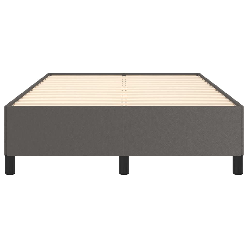 vidaXL Rama łóżka bez materaca szara 120x190 cm Skóra ekologiczna