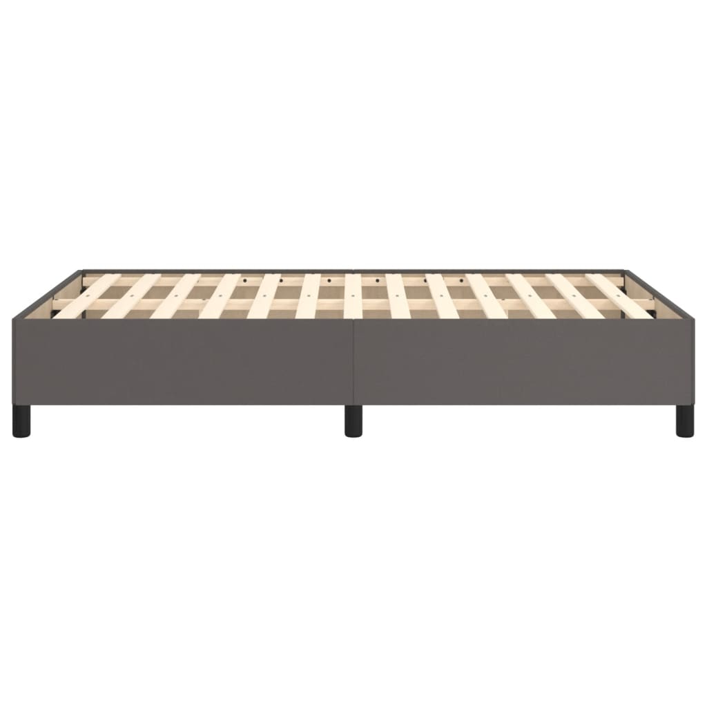 vidaXL Rama łóżka bez materaca szara 120x190 cm Skóra ekologiczna