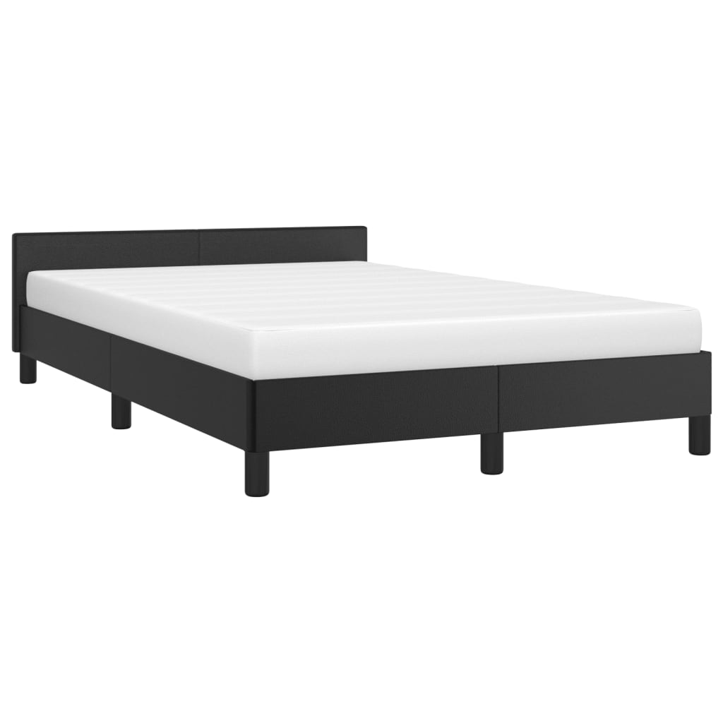 vidaXL Rama łóżka bez materaca Brązowa 120x190 cm Skóra ekologiczna