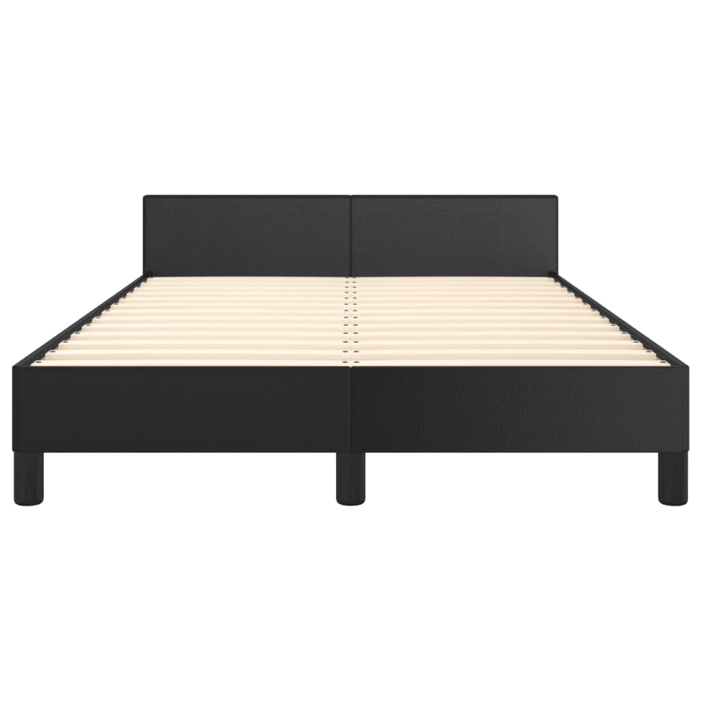 vidaXL Rama łóżka bez materaca Brązowa 120x190 cm Skóra ekologiczna