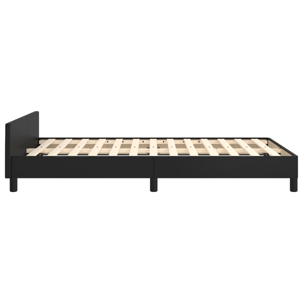 vidaXL Rama łóżka bez materaca Brązowa 120x190 cm Skóra ekologiczna