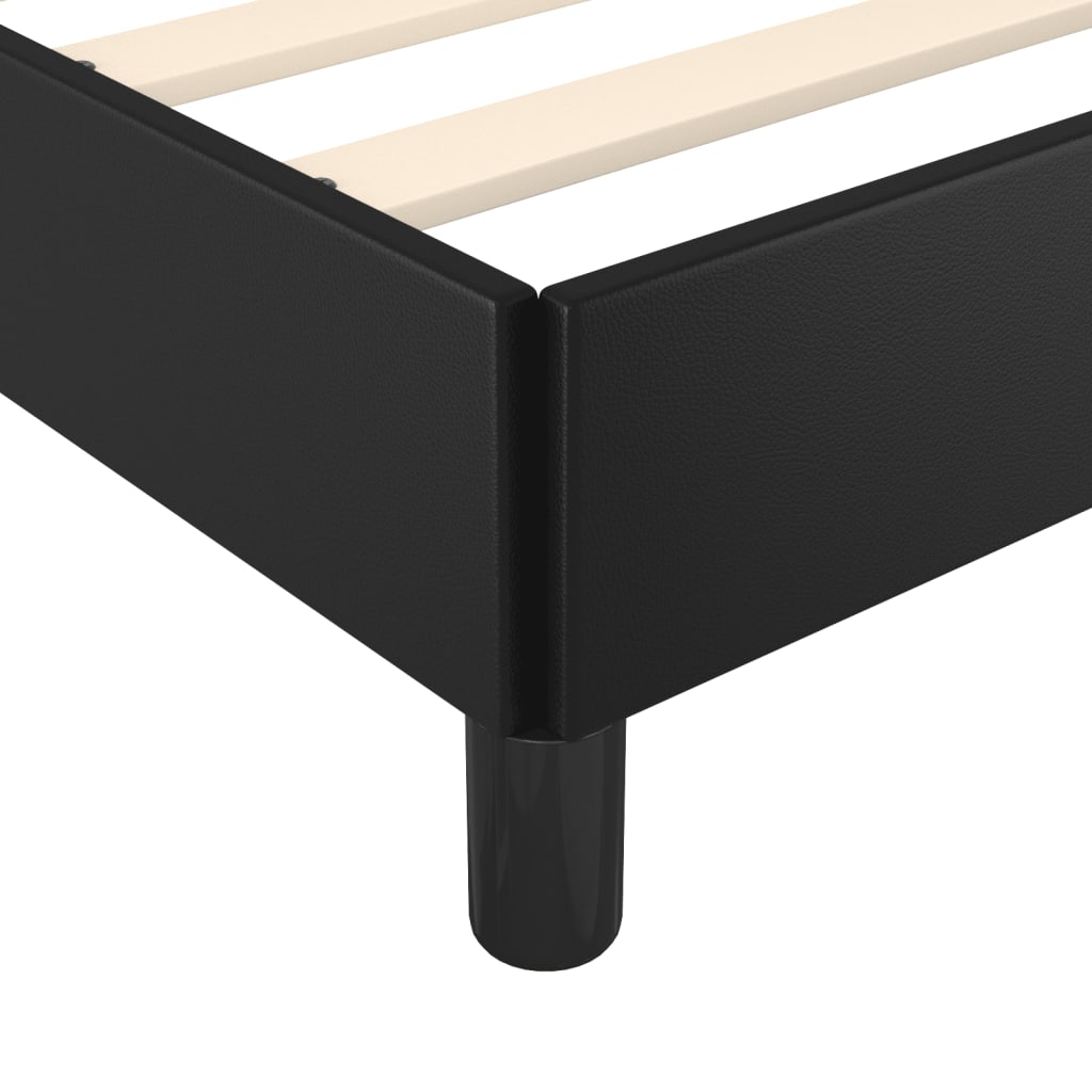 vidaXL Rama łóżka bez materaca Brązowa 120x190 cm Skóra ekologiczna