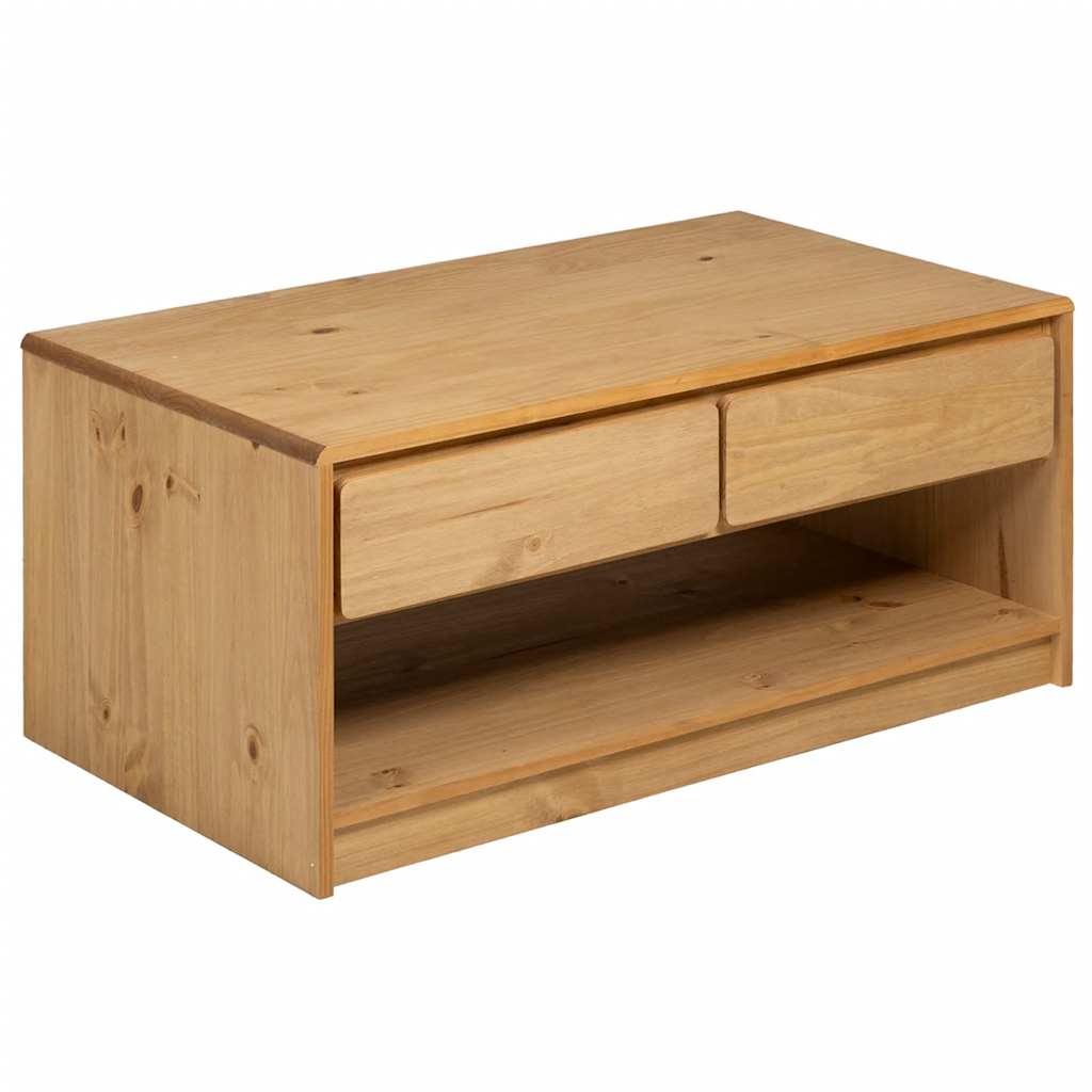 vidaXL Stolik kawowy SAUDA, kolor dębu, 99x55x45 cm, drewno sosnowe
