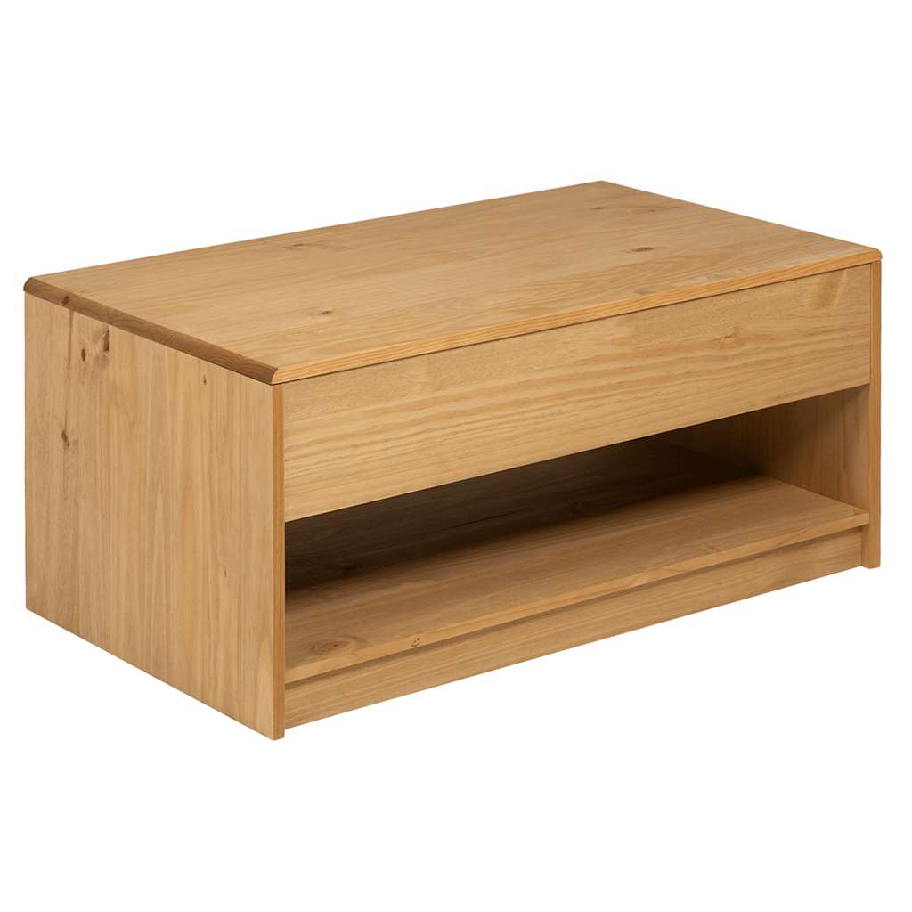 vidaXL Stolik kawowy SAUDA, kolor dębu, 99x55x45 cm, drewno sosnowe