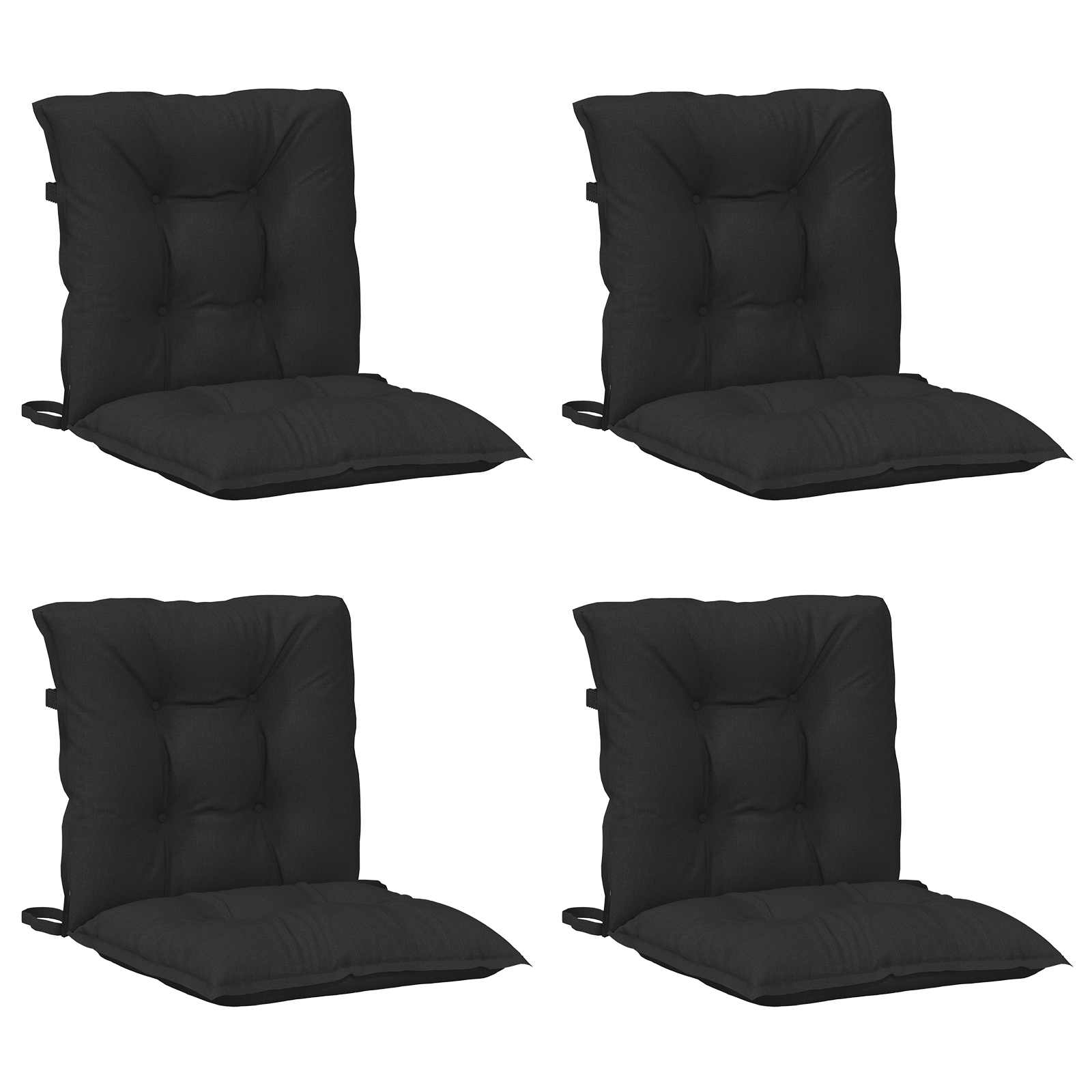 vidaXL Zestaw poduszek do krzesła z niskim oparciem 4 pcs