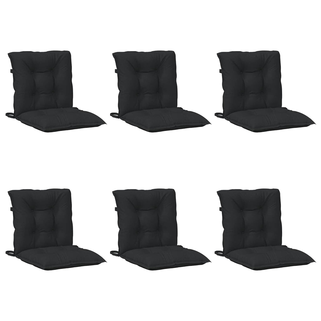 vidaXL Zestaw poduszek do krzesła z niskim oparciem 6 pcs