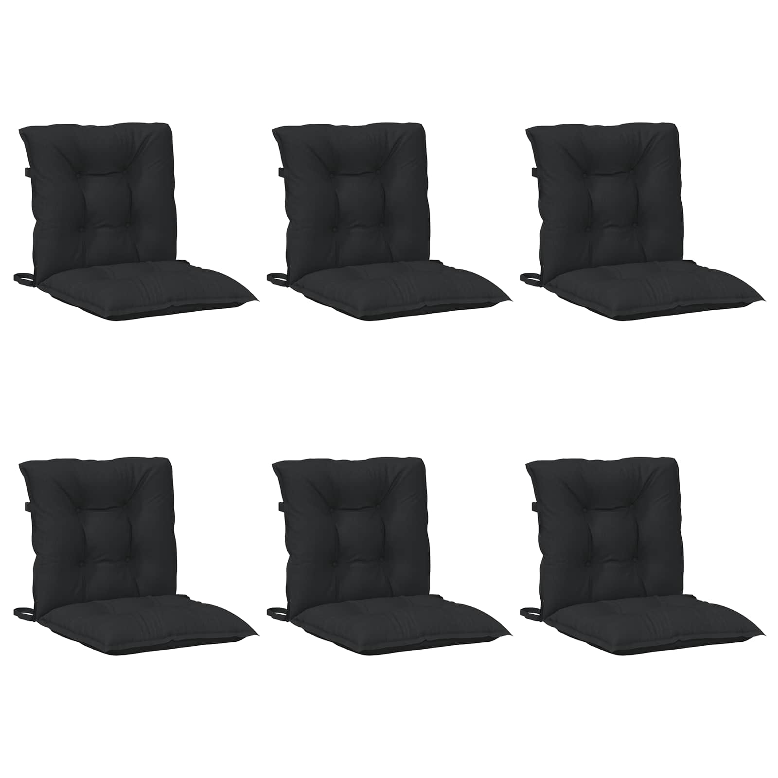 vidaXL Zestaw poduszek do krzesła z niskim oparciem 6 pcs