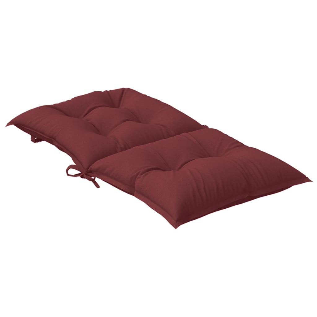 vidaXL Poduszki na krzesła z niskim oparciem, 4 szt., bordowy melanż