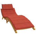vidaXL Poduszka na leżak, czerwony melanż, 186x58x4 cm, tkanina