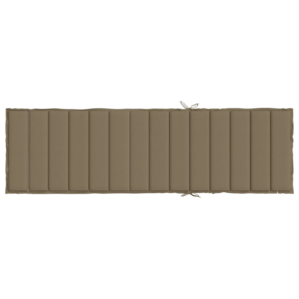 vidaXL Poduszka na leżak, taupe melanż, 200x60x4 cm