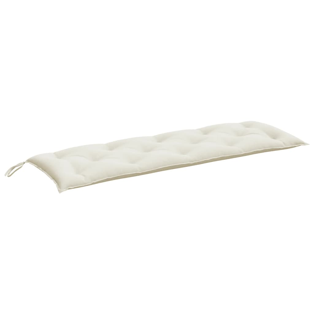 vidaXL Poduszka na ławkę ogrodową, kremowy melanż, 150x50x7 cm