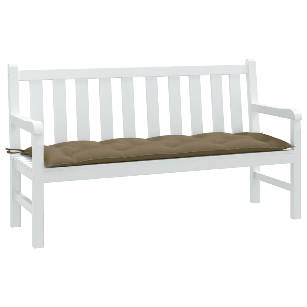 vidaXL Poduszka na ławkę ogrodową, melanż taupe, 150x50x7 cm