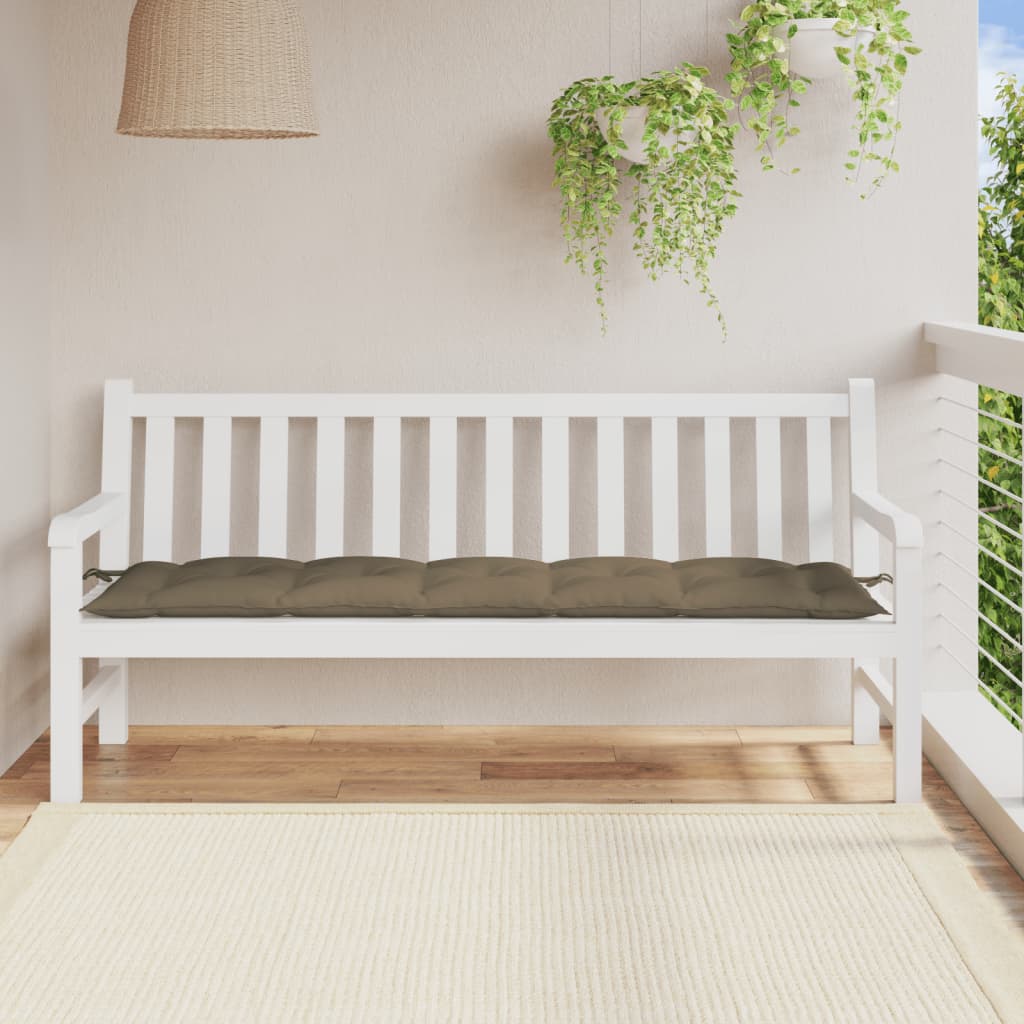 vidaXL Poduszka na ławkę ogrodową, melanż taupe, 180x50x7 cm