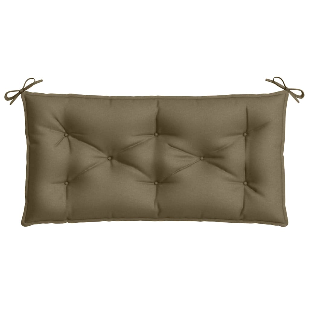 vidaXL Poduszki na ławkę ogrodową, 2 szt., melanż taupe, 100x50x7 cm