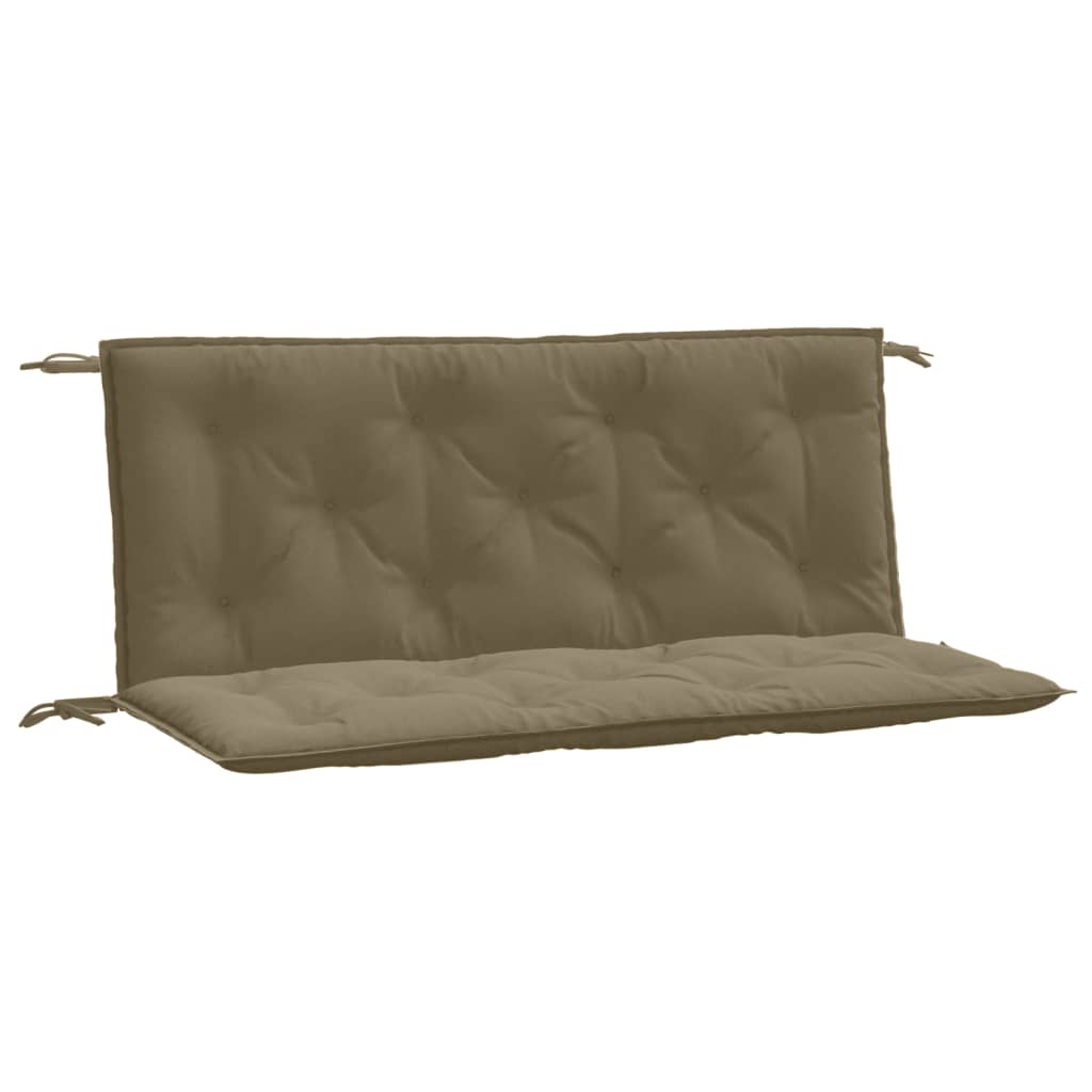 vidaXL Poduszki na ławkę ogrodową, 2 szt., taupe melanż, 120x50x7 cm