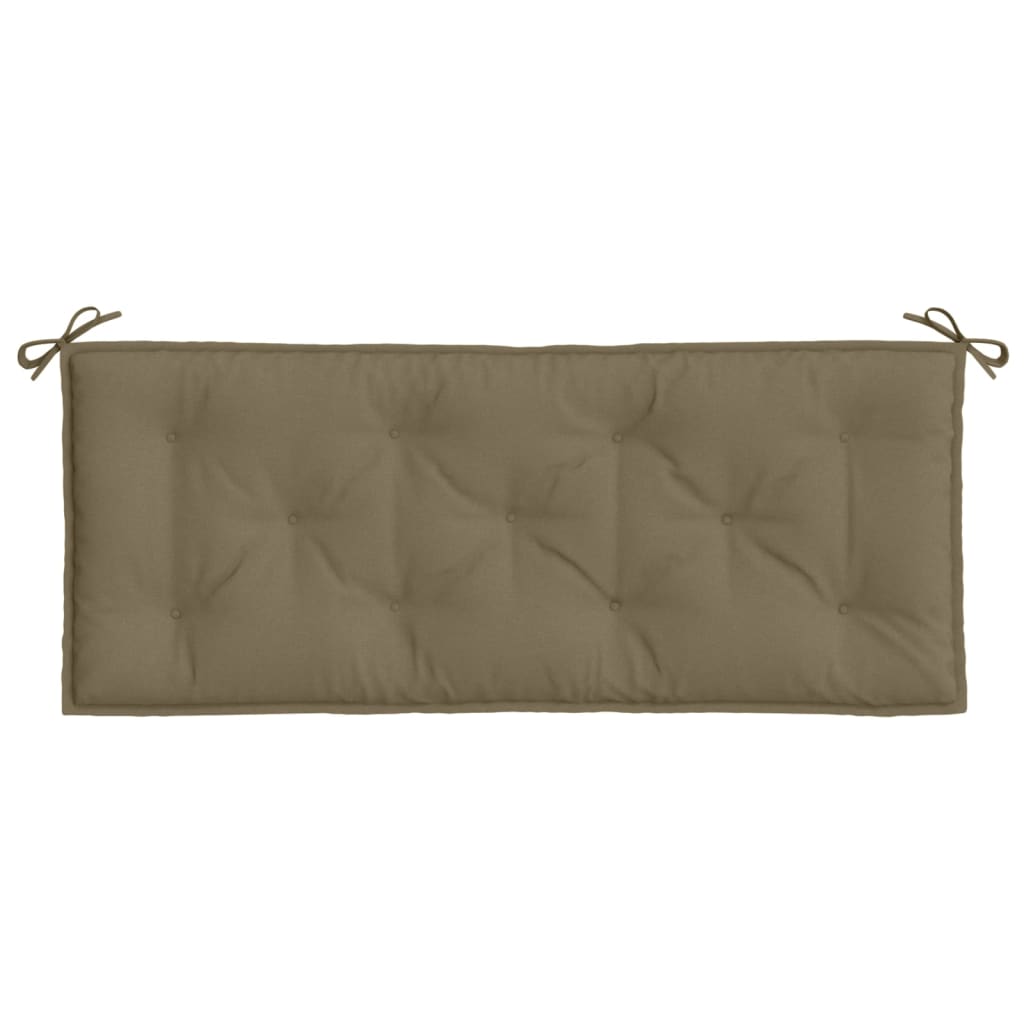 vidaXL Poduszki na ławkę ogrodową, 2 szt., taupe melanż, 120x50x7 cm