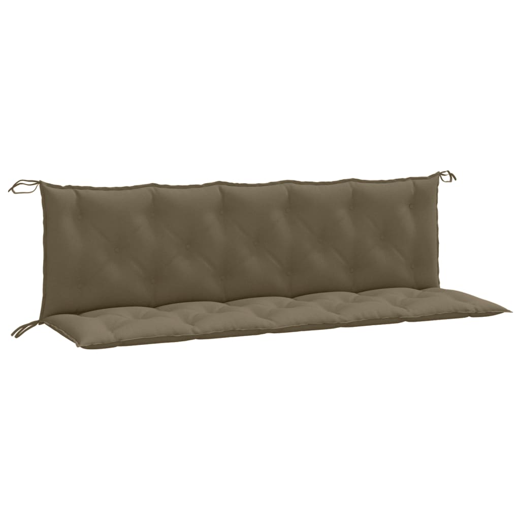 vidaXL Poduszki na ławkę ogrodową, 2 szt., melanż taupe, 180x50x7 cm