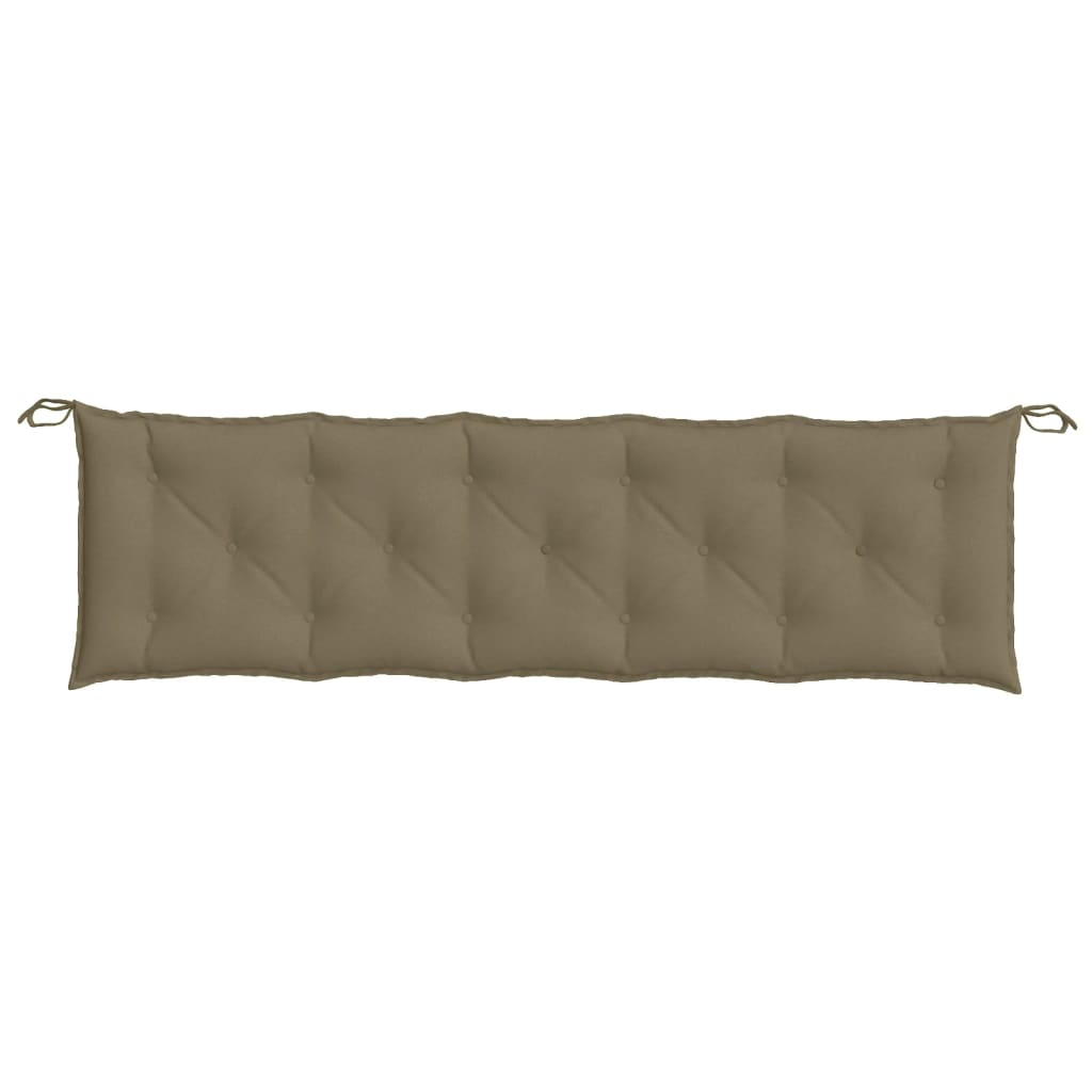 vidaXL Poduszki na ławkę ogrodową, 2 szt., melanż taupe, 180x50x7 cm