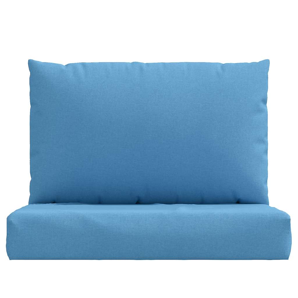 vidaXL Poduszki na sofę z palet, 2 szt., niebieski melanż, tkanina
