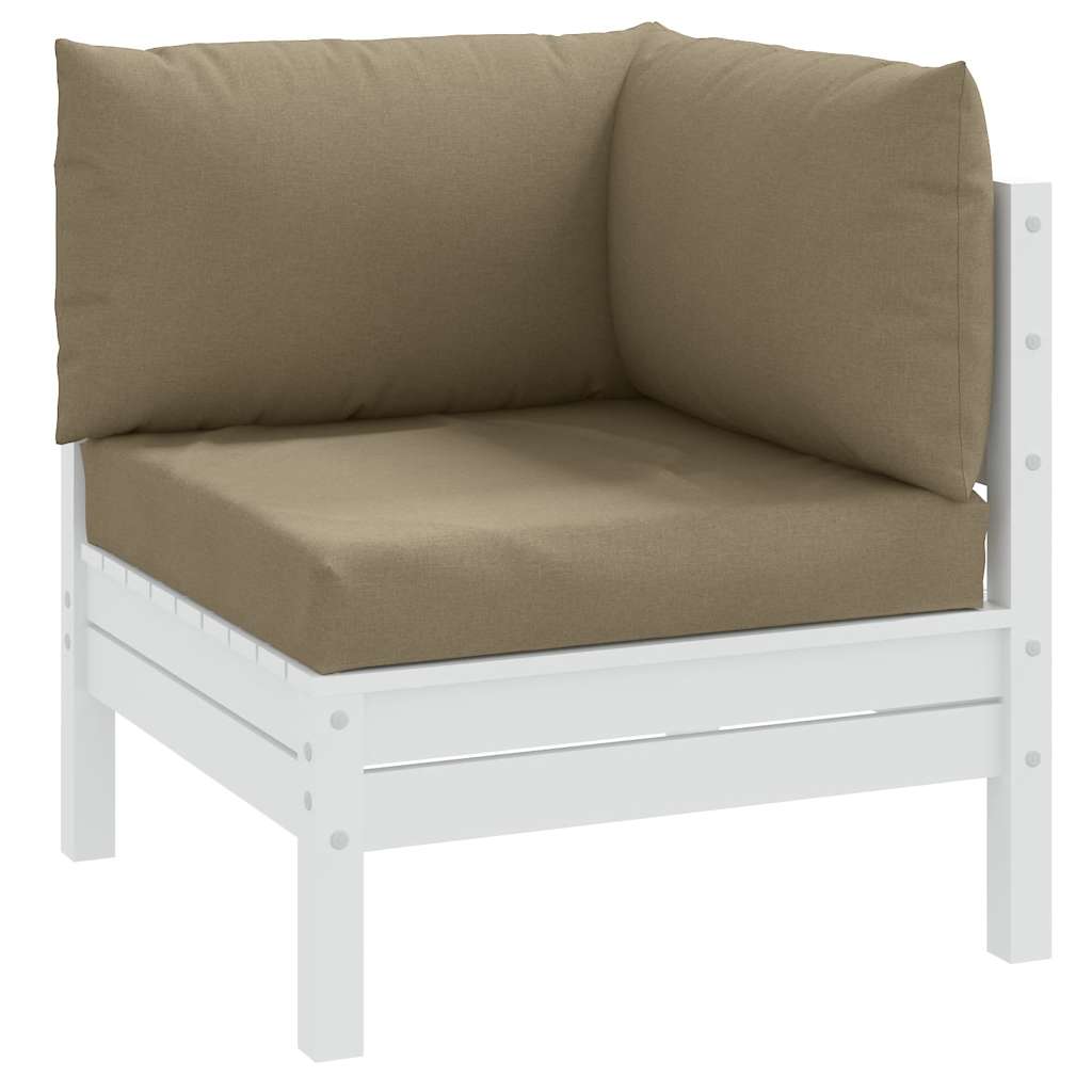 vidaXL Poduszki na sofę z palet, 3 szt., taupe melanż, tkanina
