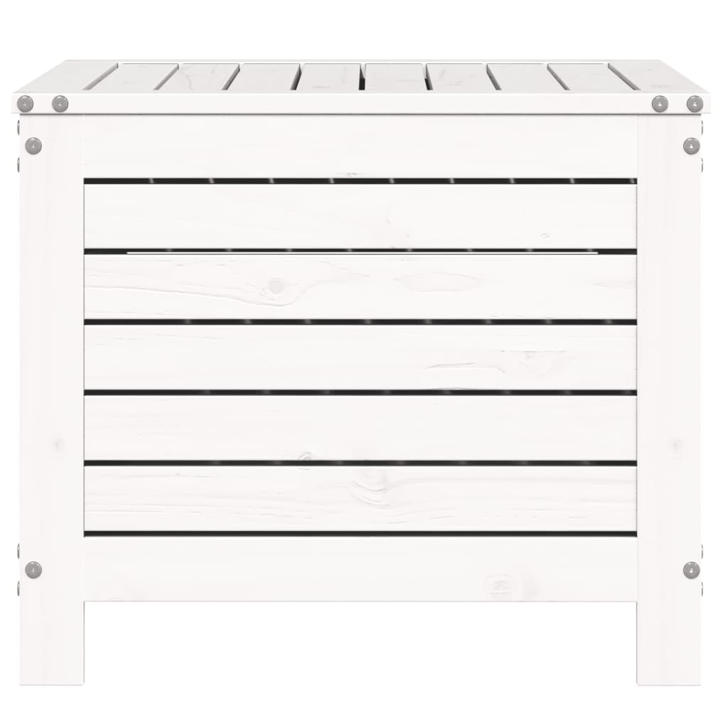 vidaXL Podnóżek ogrodowy, biały, 62x63,5x53,5 cm, lite drewno sosnowe