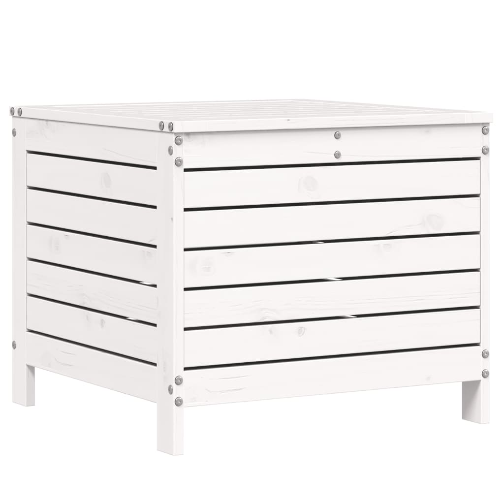 vidaXL Podnóżek ogrodowy, biały, 62x63,5x53,5 cm, lite drewno sosnowe
