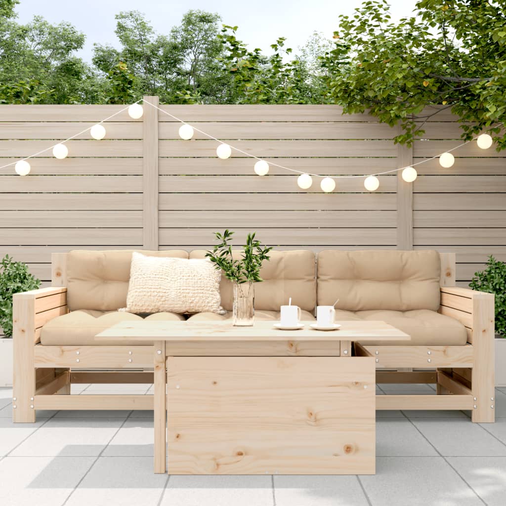 vidaXL Stolik ogrodowy, 100x50x75 cm, lite drewno sosnowe