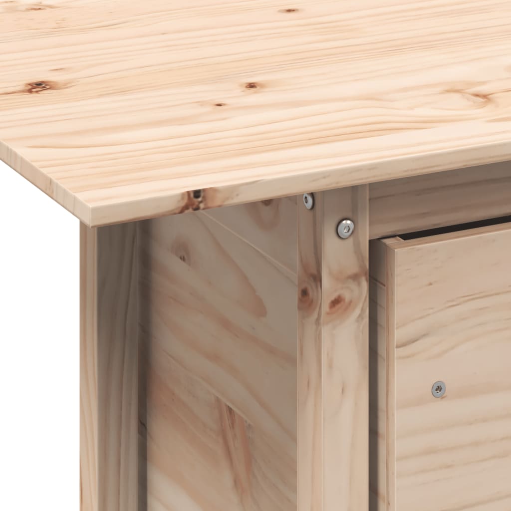 vidaXL Stolik ogrodowy, 100x50x75 cm, lite drewno sosnowe