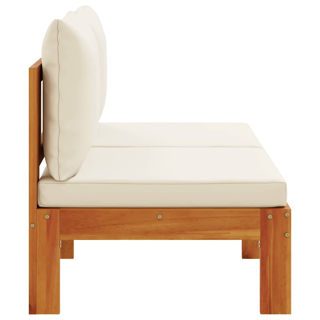 vidaXL Sofa ogrodowa bez podłokietników, z poduszkami, 2-osobowa