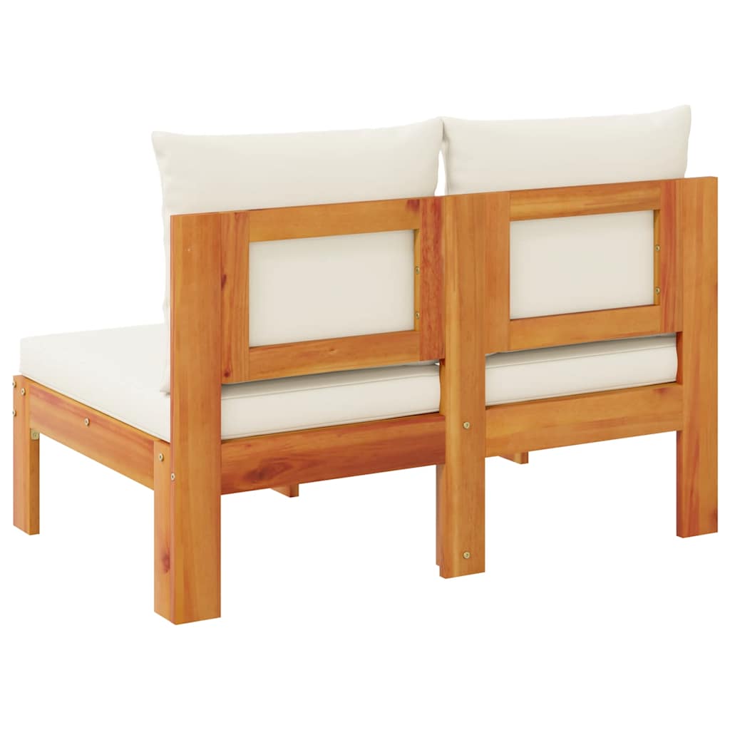 vidaXL Sofa ogrodowa bez podłokietników, z poduszkami, 2-osobowa