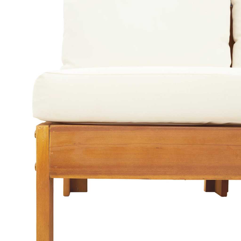 vidaXL Sofa ogrodowa bez podłokietników, z poduszkami, 2-osobowa
