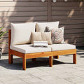vidaXL Sofa ogrodowa bez podłokietników, z poduszkami, 2-osobowa