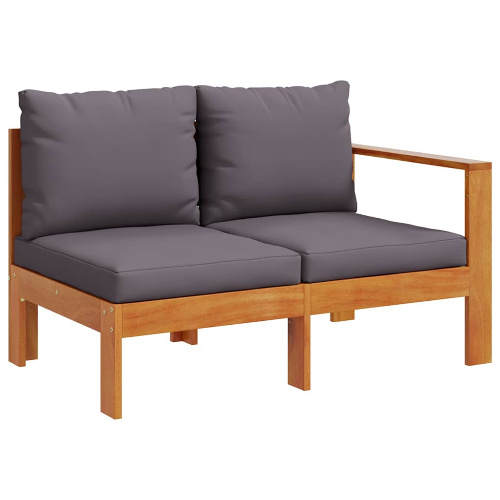 vidaXL Sofa ogrodowa z podłokietnikiem, 2-osobowa, drewno akacjowe