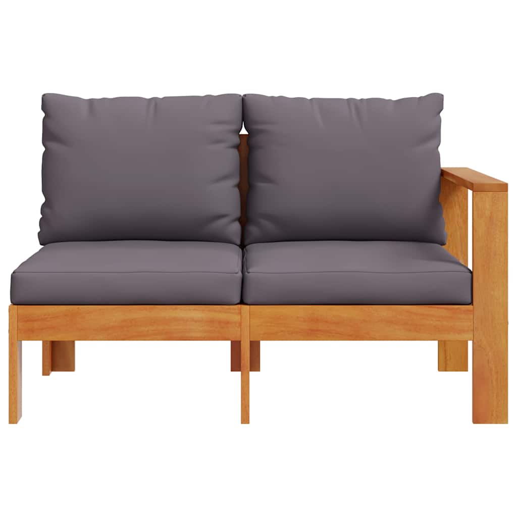 vidaXL Sofa ogrodowa z podłokietnikiem, 2-osobowa, drewno akacjowe