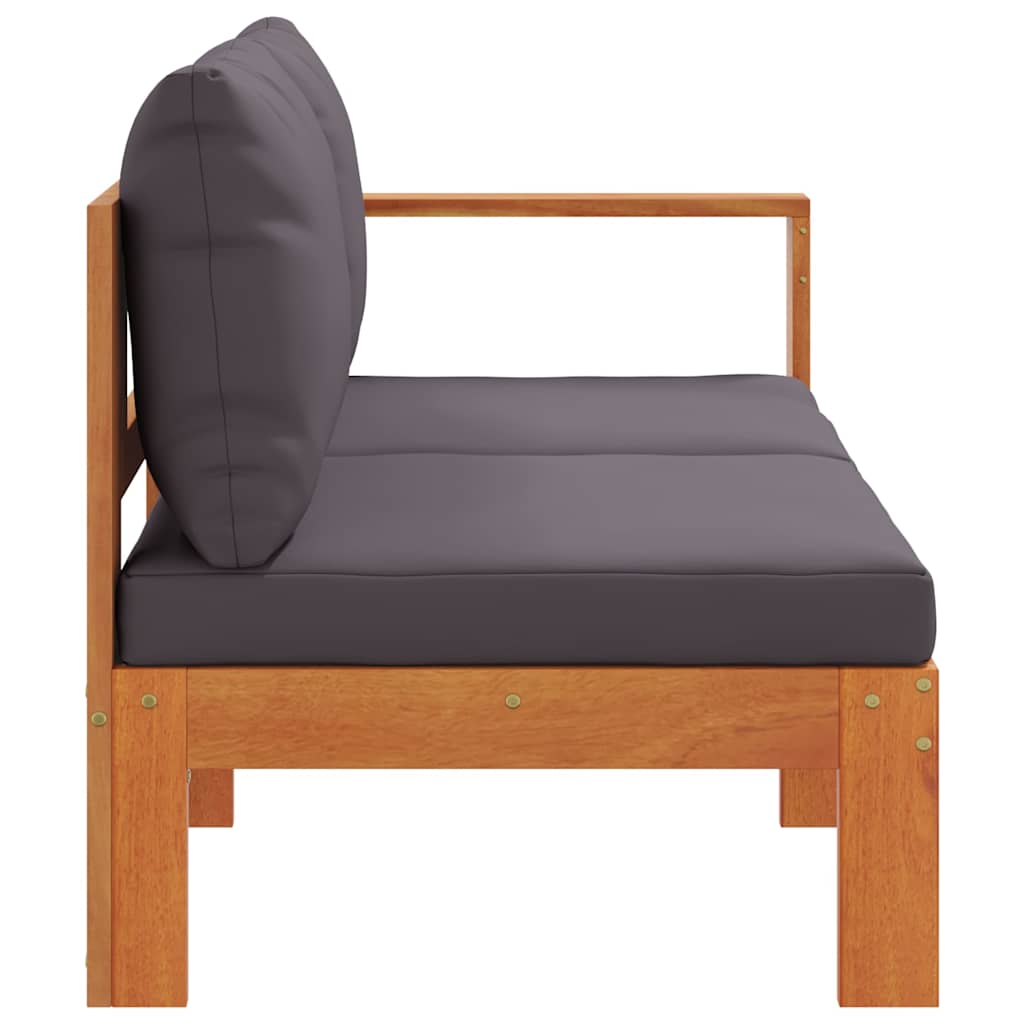 vidaXL Sofa ogrodowa z podłokietnikiem, 2-osobowa, drewno akacjowe