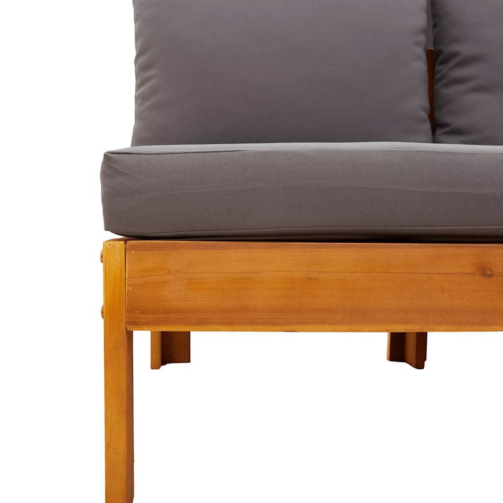 vidaXL Sofa ogrodowa z podłokietnikiem, 2-osobowa, drewno akacjowe